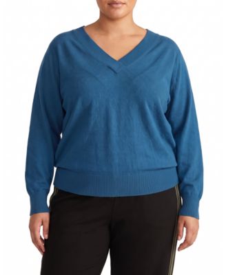  Women's Plus Savvy Fine Knit Sweater Blouse