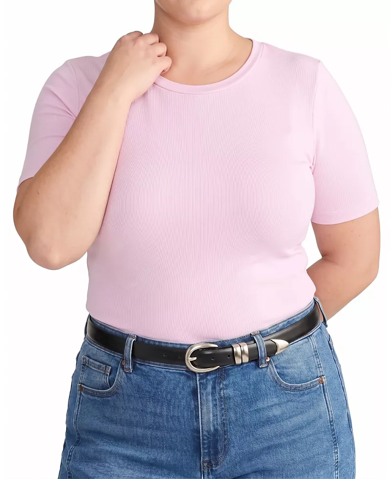 Universal Standard Women's Plus Cloud Rib Crew Neck Tee
