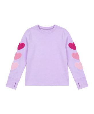 Girls' Hearts on the Sleeve Long Sleeve Top - Little Kid, Big Kid