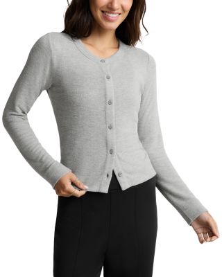 Crewneck Fitted Cardigan