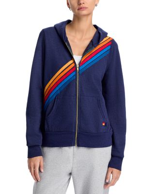 Disco Rainbow Stripe Zip Hoodie