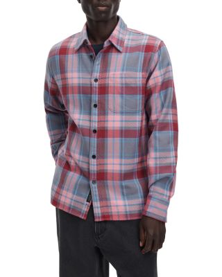 Cotton Plaid Flannel Shirt Jacket
