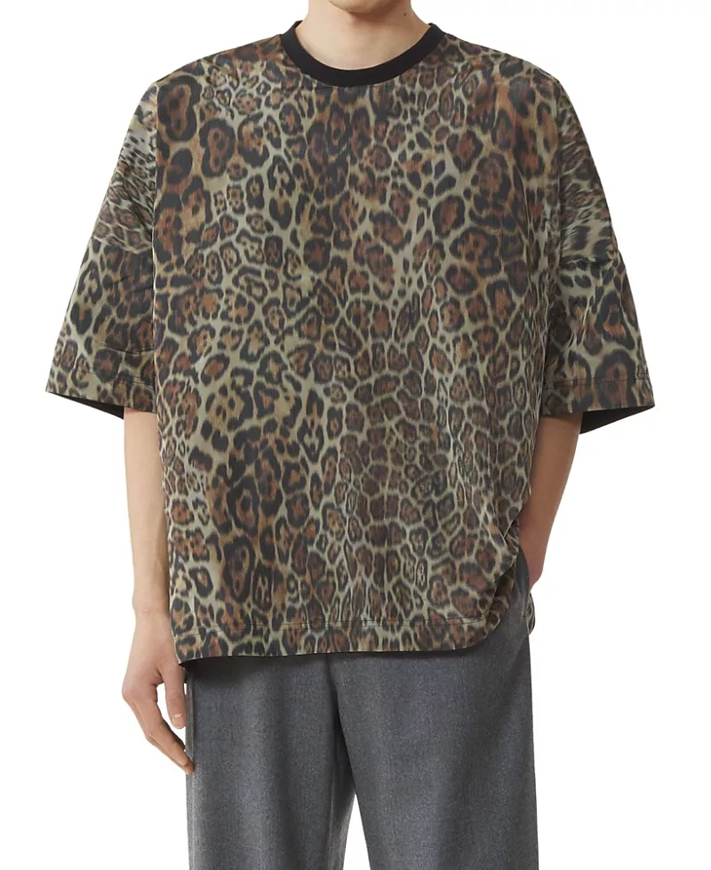 Lanvin Reversible Printed Cotton and Taffeta T-Shirt