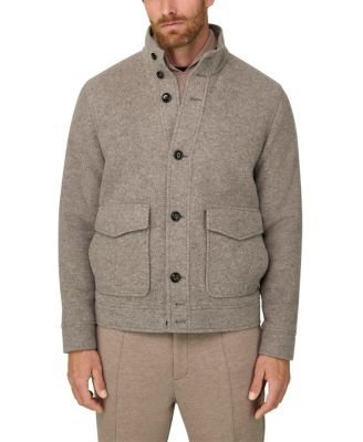  Wool Cashmere Blend Melange Jacket