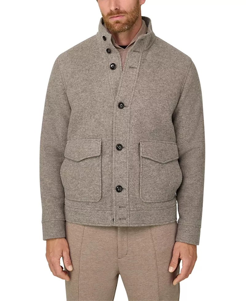 Boggi Milano Wool Cashmere Blend Melange Jacket
