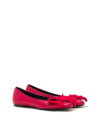 Lanvin Women's Bow Patent Leather Ballerina Flats