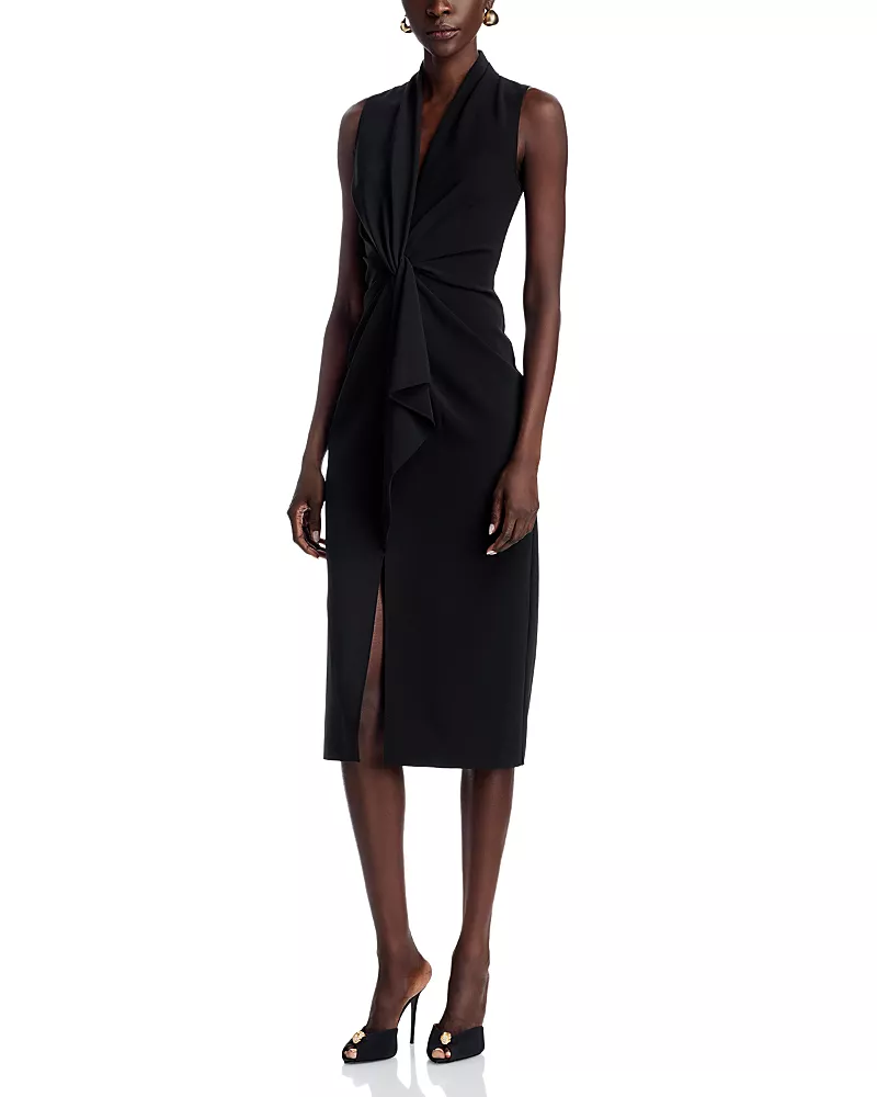 Kobi Halperin Reiley V Neck Sheath Midi Dress