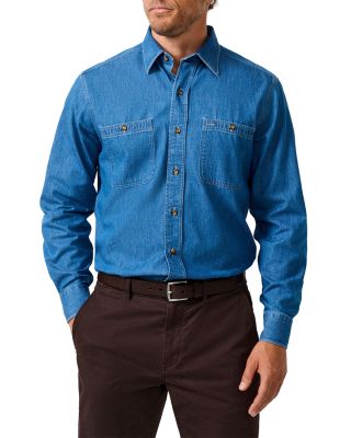 Cotton Two Pocket Denim Sport Shirt
