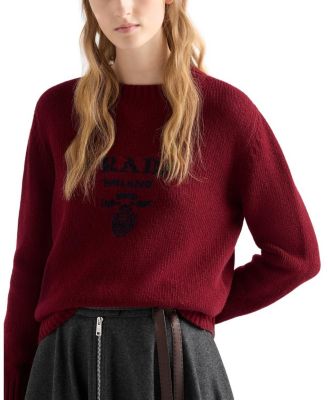  Cashmere and Wool Logo Crew-neck Sweater