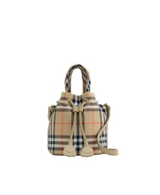  Unisex Check Bucket Bag