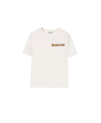 Boys' Check Trim Cotton T-shirt - Little Kid, Big Kid - Little Kid