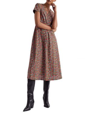 Petite Chapelle V-Neck Wrap Midi Dress