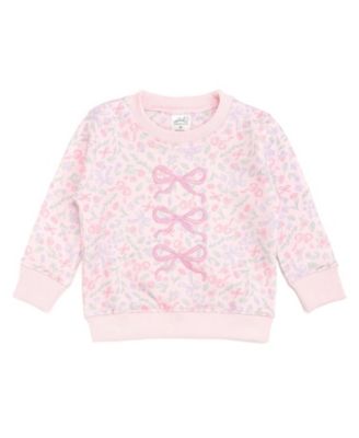 Girls' Bow & Bloom Embroidered Sweatshirt - Baby, Little Kid