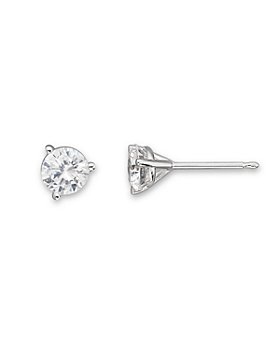 Bloomingdale's - Certified Diamond Stud Earrings in 18K White Gold, 0.50-2.0 ct. t.w. - 100% Exclusive