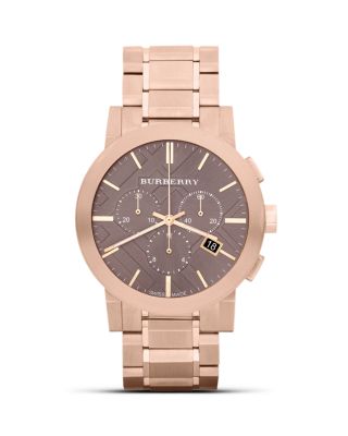 Burberry rose gold bracelet watch 42mm on sale