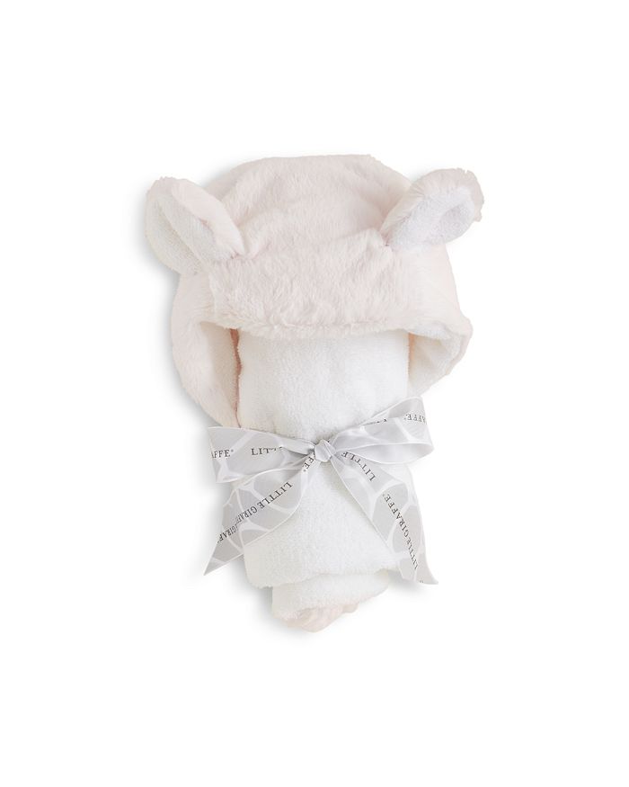 Little Giraffe Kids' Unisex Luxe Hooded Towel - Baby In Pink