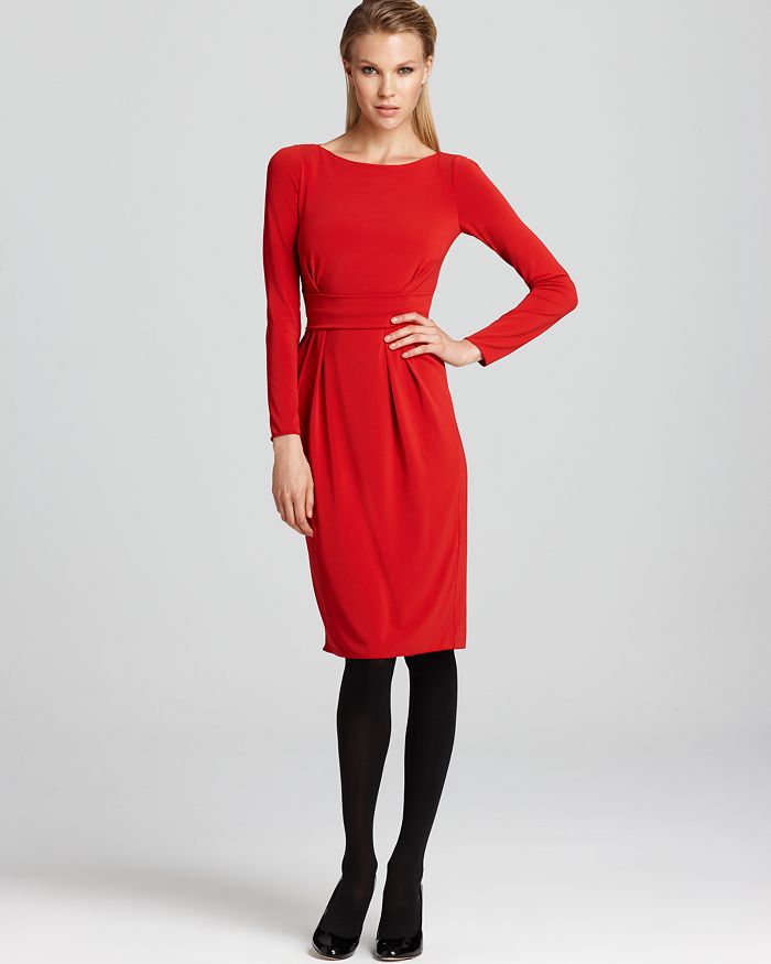 Armani Long Sleeve Dress - with Cut Out in Back | Bloomingdale's