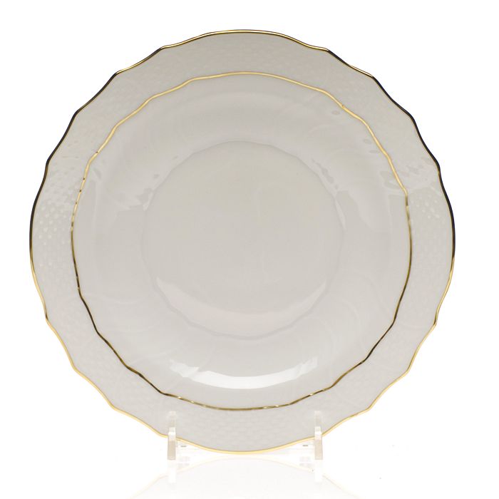 Shop Herend Golden Edge Salad Plate In White