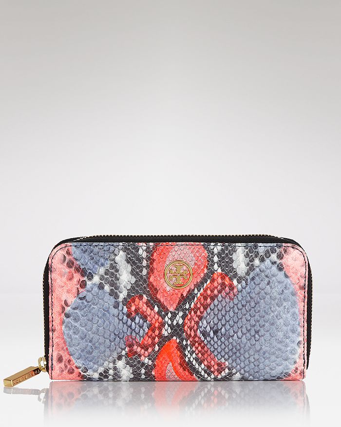 Tory Burch Wallet Violet Neon Snake Zip Continental Bloomingdale s
