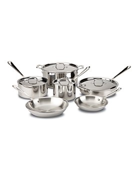 All-Clad - D3 Stainless Steel 3-Ply Bonded 10-Piece Cookware Set