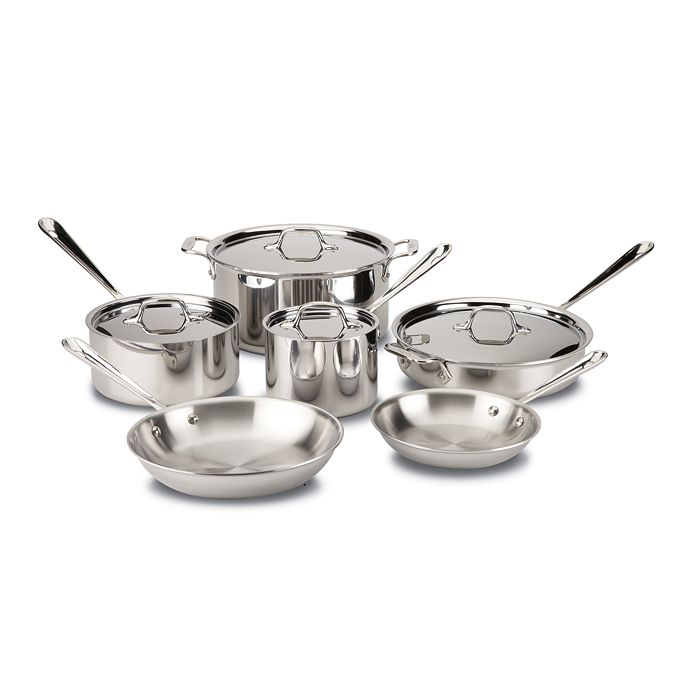 All-Clad All Clad D3 Stainless Steel 3-Ply Bonded 10-Piece Cookware Set