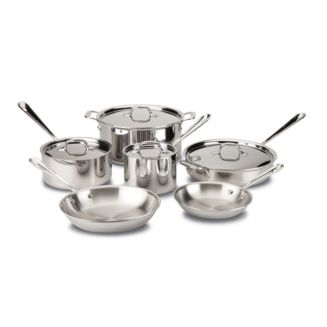 All-Clad All Clad D3 Stainless 3-ply Bonded Cookware Set, Nonstick 10 piece  - Macy's