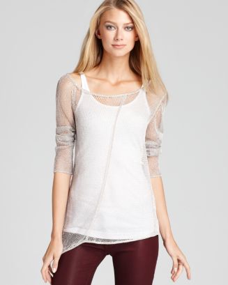 CHASER Top - Metal Yarn Off Shoulder | Bloomingdale's