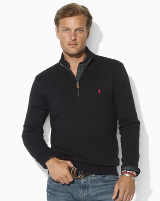 black ralph lauren half zip sweater