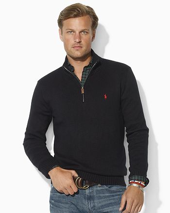 Polo Ralph Lauren Long-Sleeved Cotton Half-Zip Sweater | Bloomingdale's