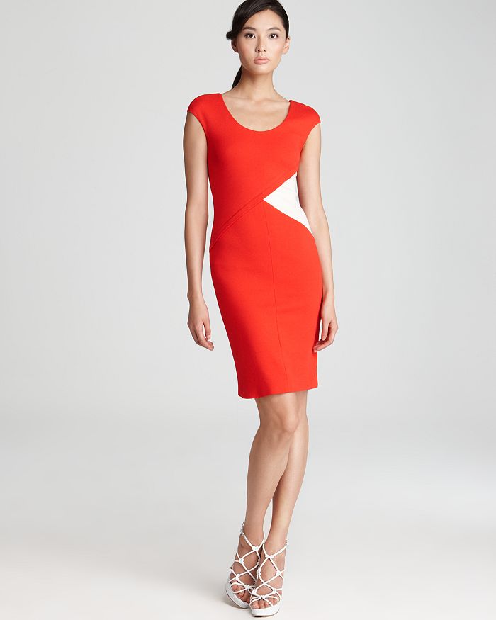 Armani Color Block Dress - Cap Sleeve | Bloomingdale's