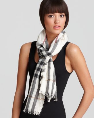 Burberry Giant Check Crinkle Scarf, X Bloomingdale's