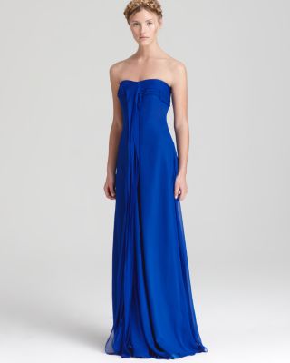Badgley Mischka Strapless Dress Sweetheart Ruffle Front Bloomingdale s