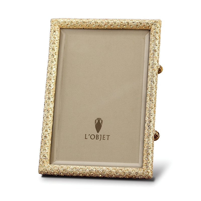 L'objet Rectangular Pave Frame, 5 X 7 In Gold/yellow