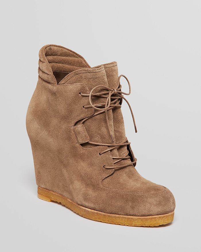 Stuart Weitzman Lace Up Platform Wedge Booties Kidstuff