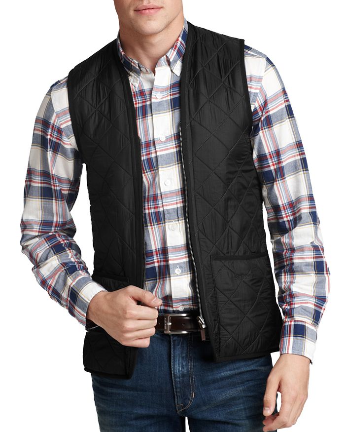 Barbour Quilted Reversible Waistcoat In Black