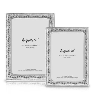 Argento Thin Croc Sterling Silver Frames