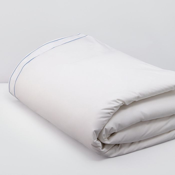 Matouk Ansonia Percale Duvet Cover, Full/queen In Ocean Blue