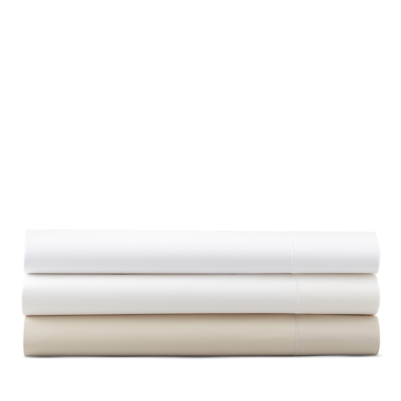Matouk Luca Hemstitch Percale Flat Sheet, King In White