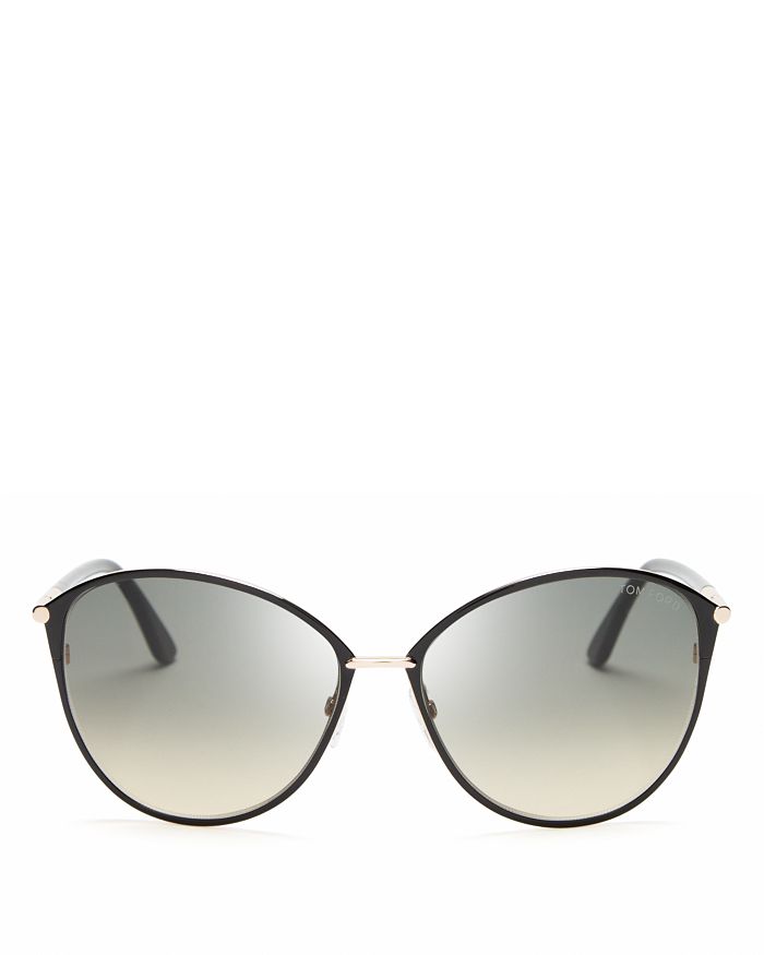Shop Tom Ford Penelope Oversized Sunglasses, 59mm In Rose Gold/black