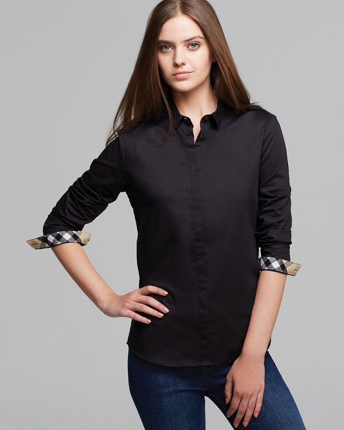 Burberry outlet cuff shirt