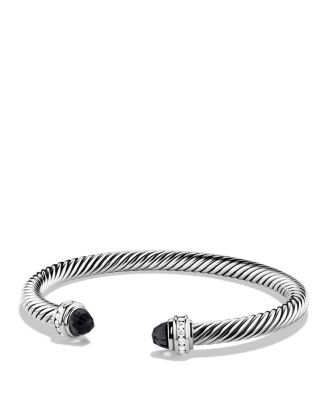 David Yurman Sterling Silver Cable Classics Bracelet with Gemstones ...