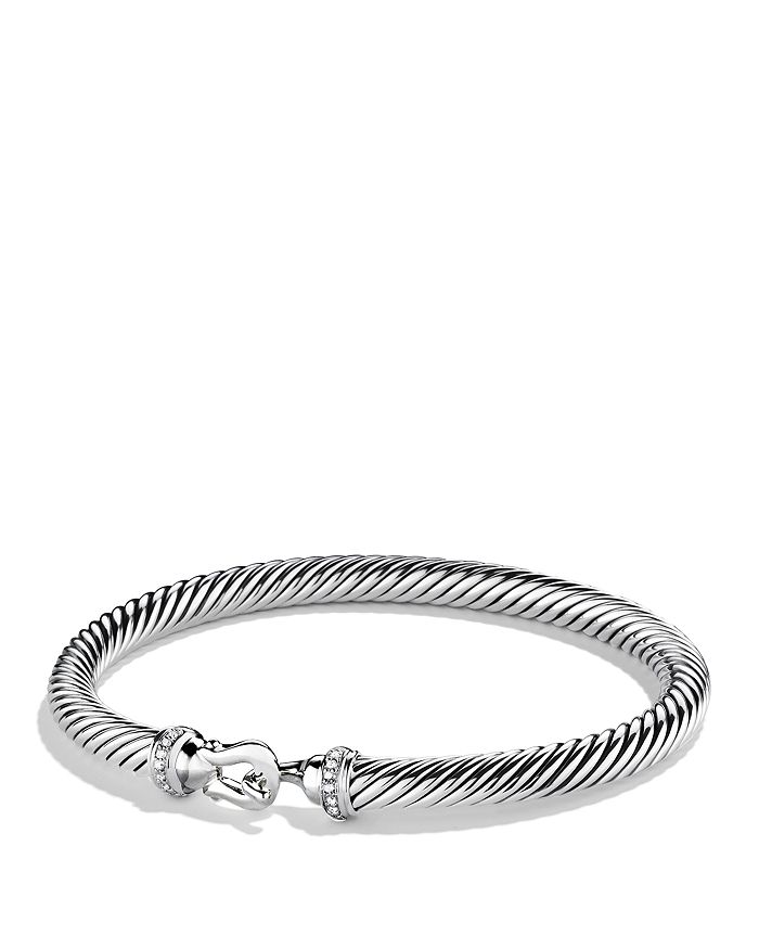 David Yurman - Cable Buckle Bracelet with Diamonds, 5mm