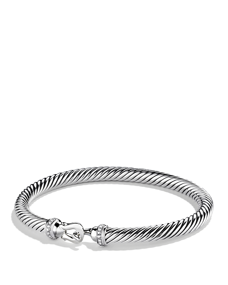 David Yurman Cable Buckle Bracelet with Diamonds, 5mm