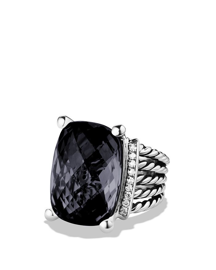 Wheaton ring with black clearance onyx and diamonds