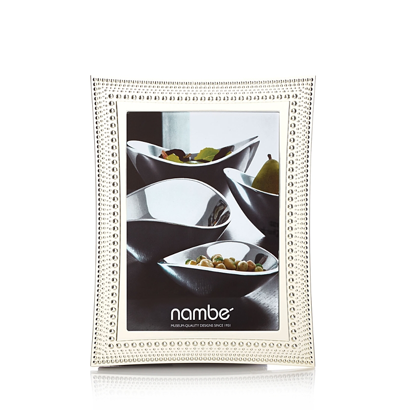 Nambe Beaded Frame, 5 X 7 In Silver Plate