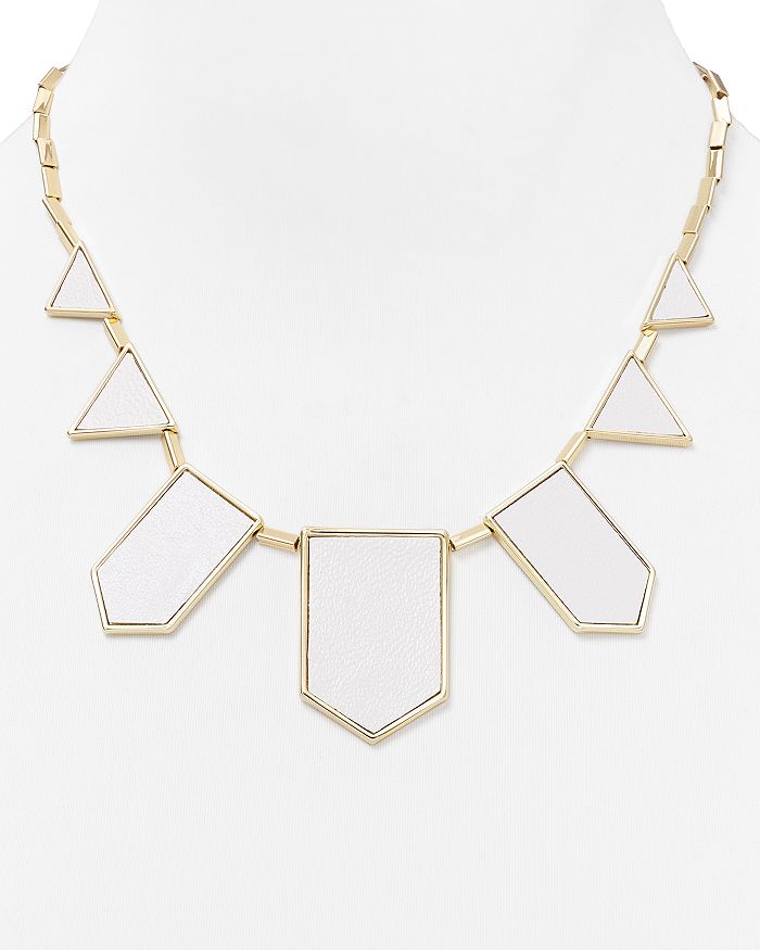 House of Harlow 1960 - Leather Station Necklace, 18"