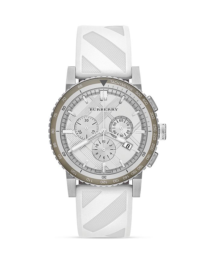 Burberry White Rubber Strap Sport Watch 42mm Bloomingdale s
