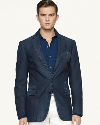 mens denim sport coat