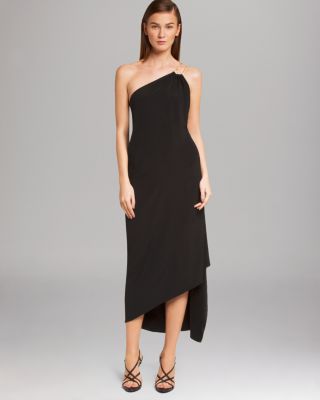 HALSTON HERITAGE HALSTON Dress One Shoulder Chain Strap Bloomingdale s