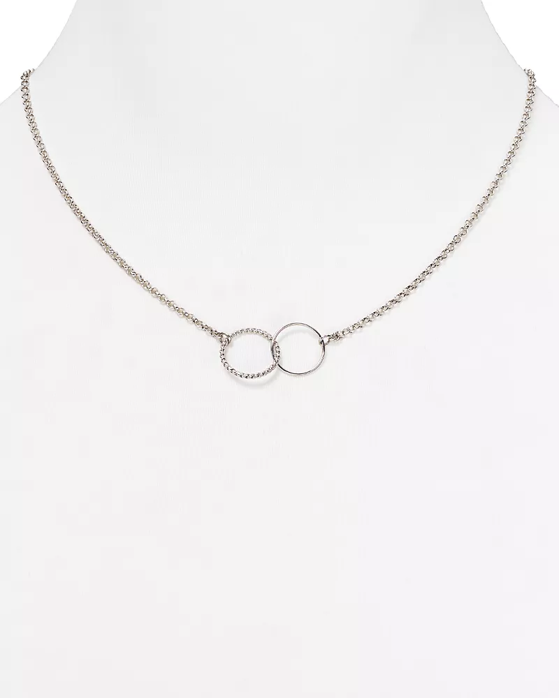 Sterling Silver Interlocking Pendant Necklace, 18